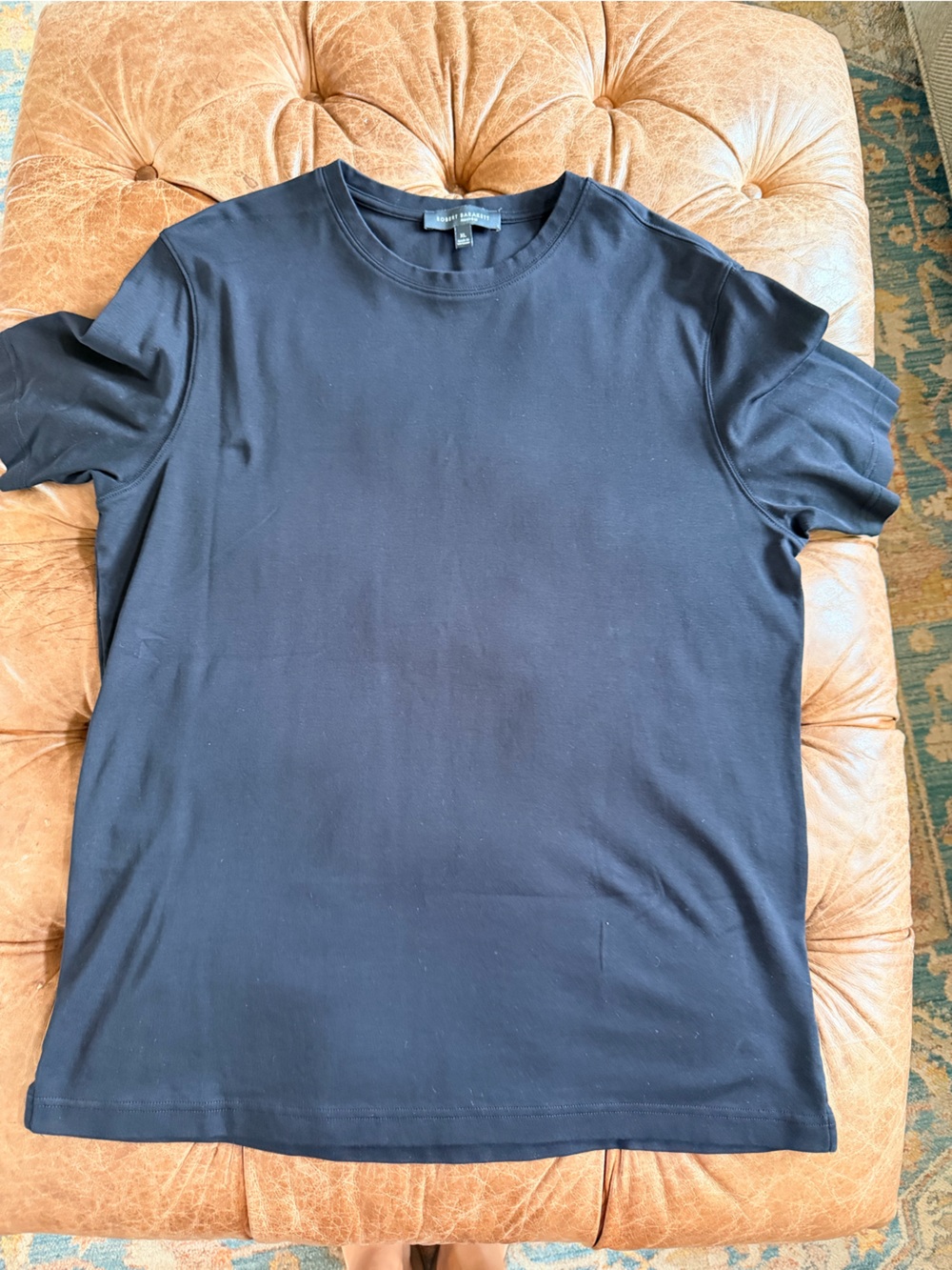 Robert Barakett XL Black Pima Cotton Crew Neck T-Shirt Luxury Soft Basic Tee